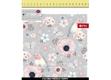 French Terry - Fräulein v. Julie Little Bird told me grau